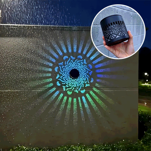 🔥Last Day 60% OFF🔥 Solar LED Outdoor Projector Light - Colorful Mandala Pattern Waterproof Wall Lamp