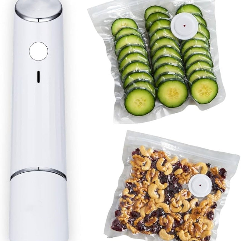 Handy food vacuum sealer with 5 bags