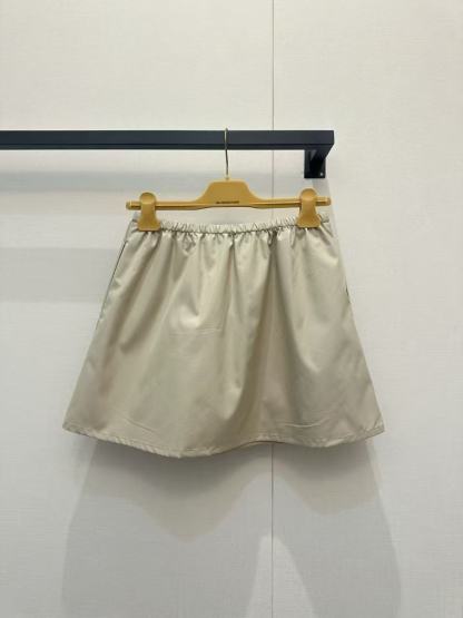 MM26  Drawstring Waist A-Line Mini Skirt