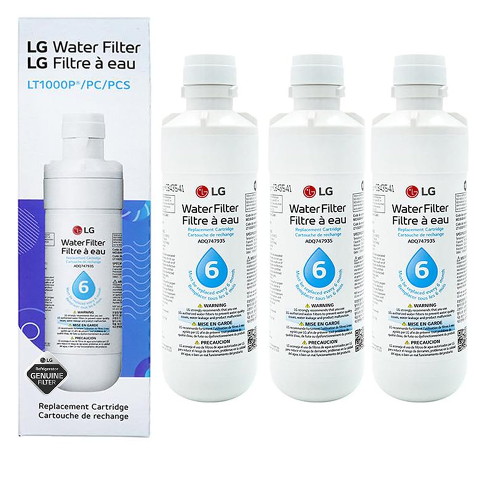 LG LT1000P,PC/PCS ADQ747935,ADQ74793501 Replacement Refrigerator Water Filter