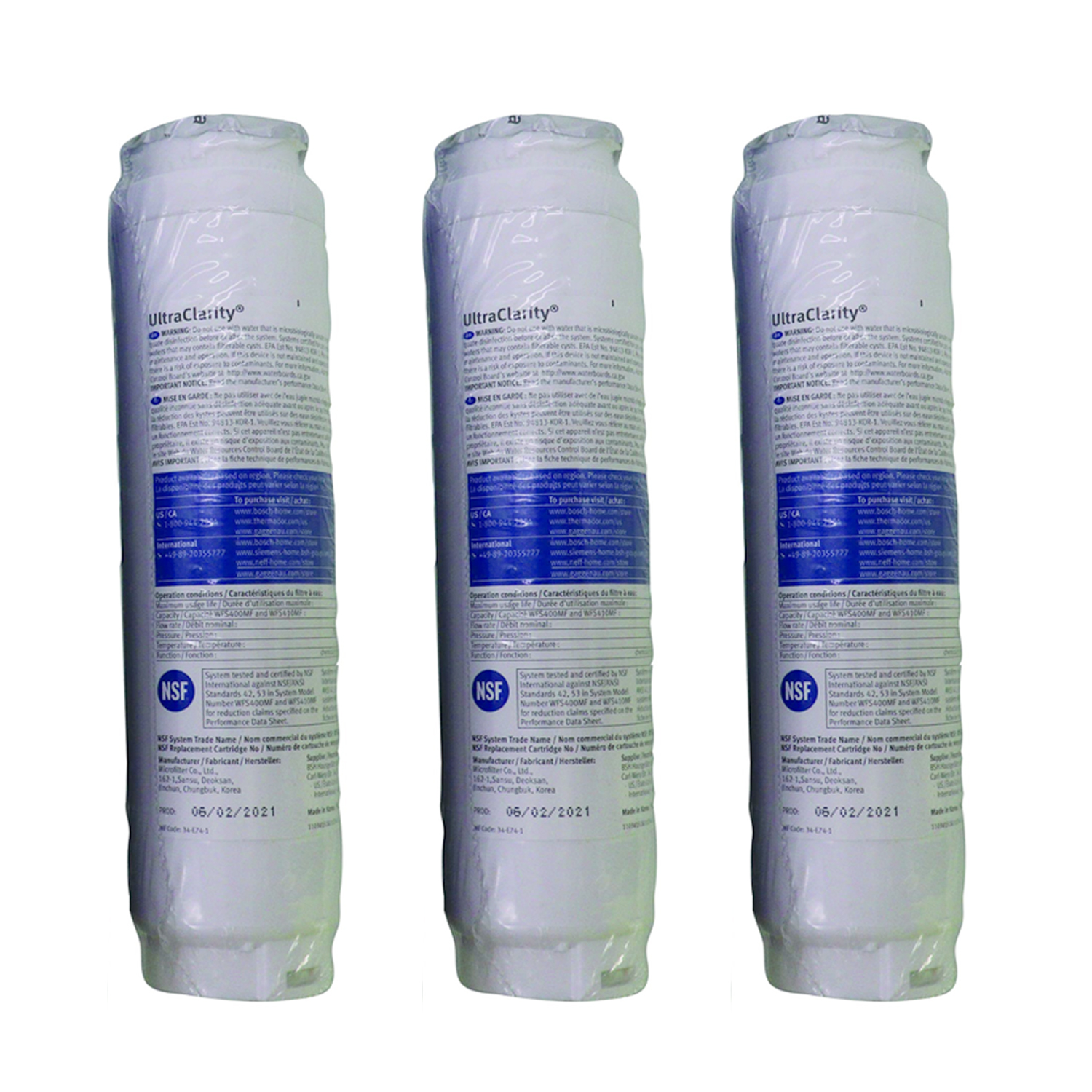Bosch BORPLFTR30 BORPLFTR10 UltraClarity Water Filter Cartridge 11034152