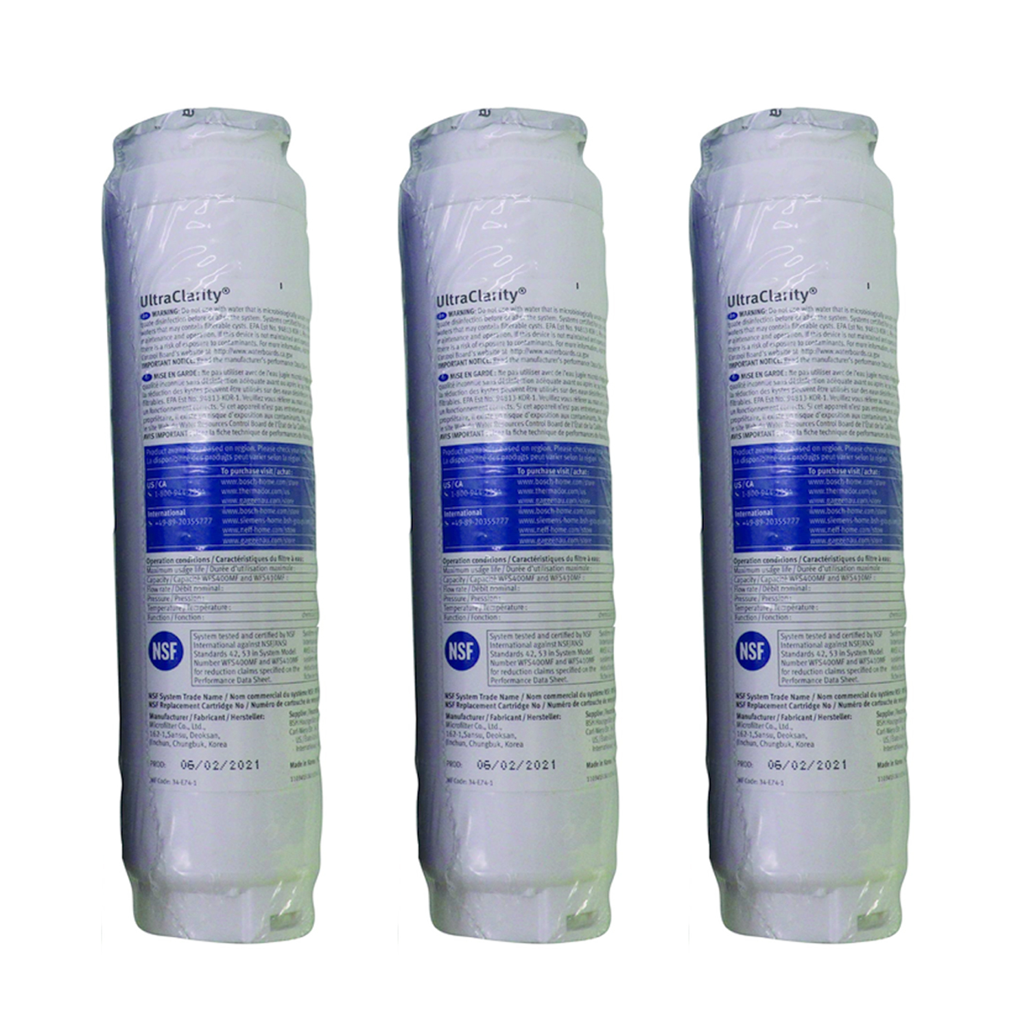 Bosch BORPLFTR30 BORPLFTR10 UltraClarity Water Filter Cartridge 11034152