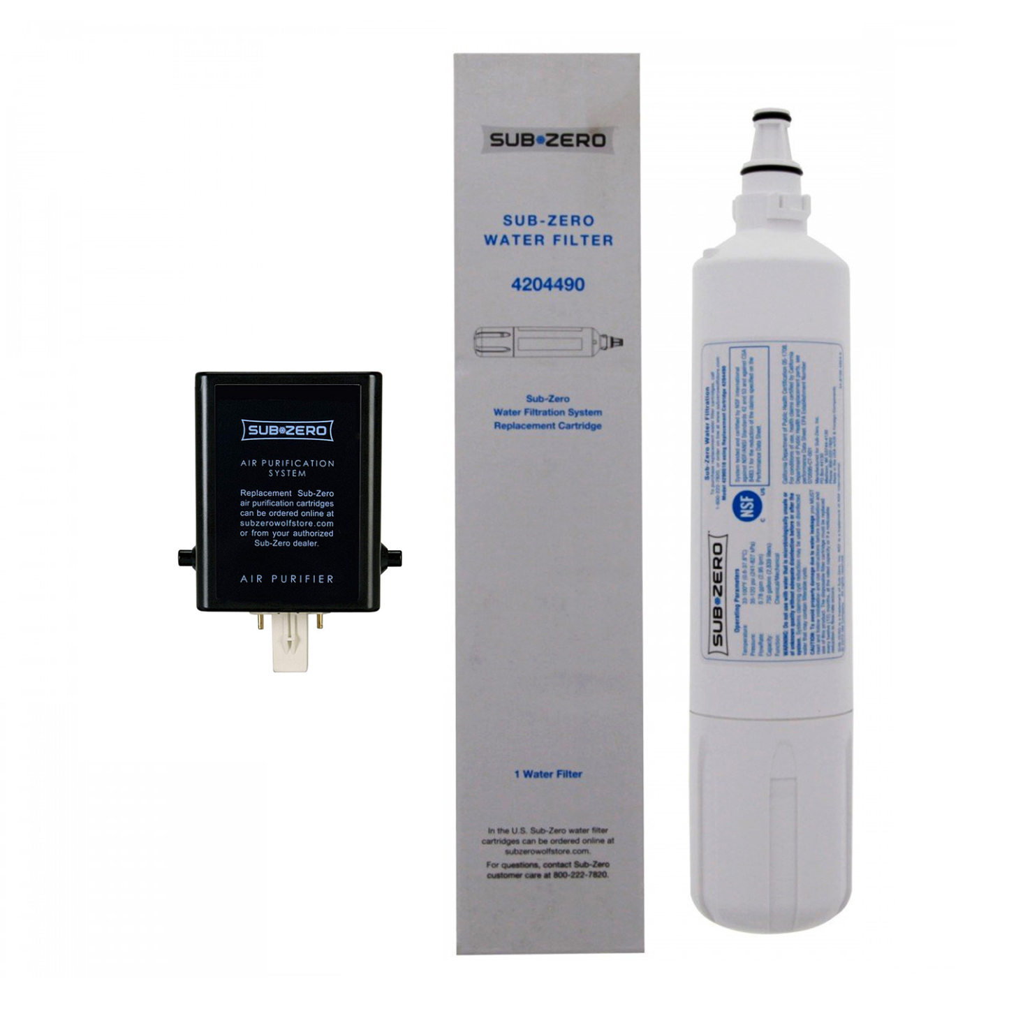 Sub-Zero Air Cartridge 7042798 and 4204490 Water Filter Pack