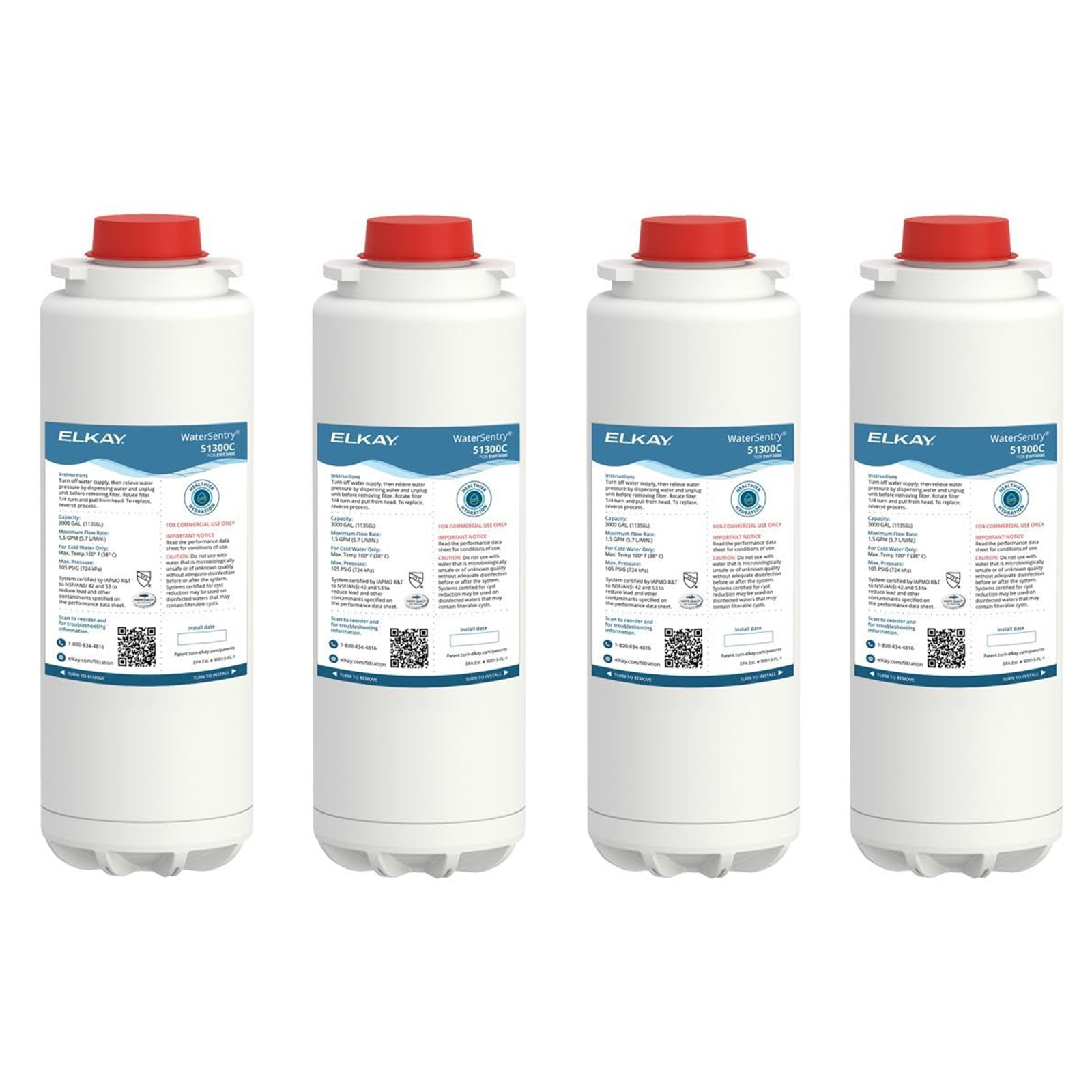 Elkay 51300c Replacement Filter 51300C, ERF750,55898C Filter (Bottle Fillers)