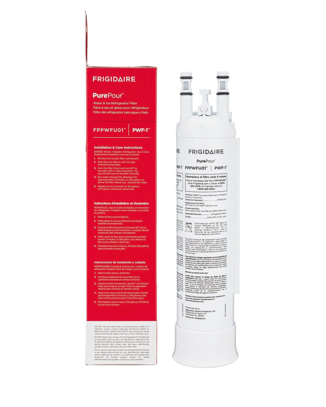 Frigidaire FPPWFU01 PurePour PWF-1 Refrigerator Water Filter