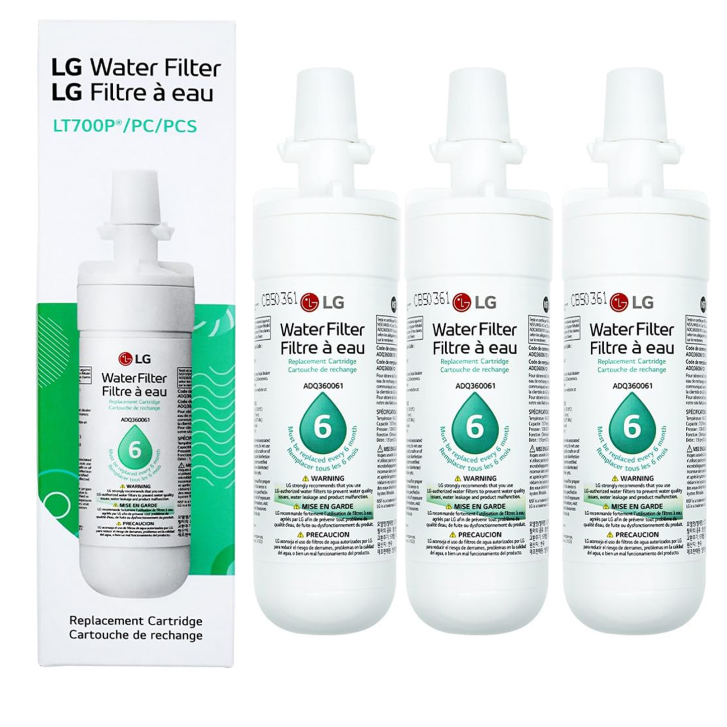 LG LT700P ADQ36006101 Refrigerator Water Filter