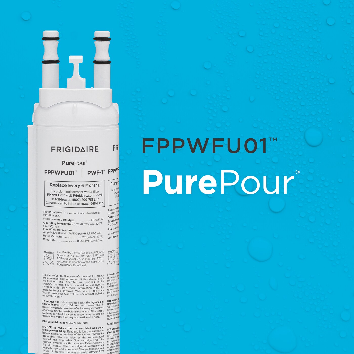 Frigidaire FPPWFU01 PurePour PWF-1 Refrigerator Water Filter
