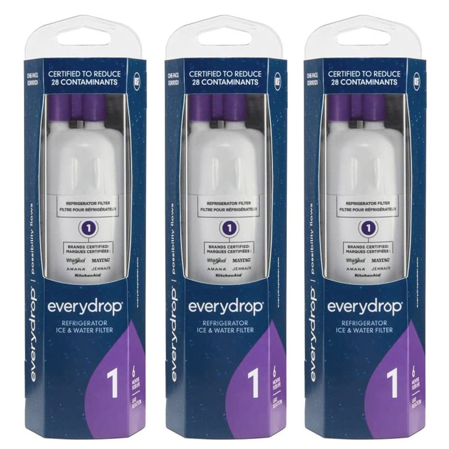 EveryDrop by Whirlpool Ice and Water Refrigerator Filter 1, EDR1RXD1