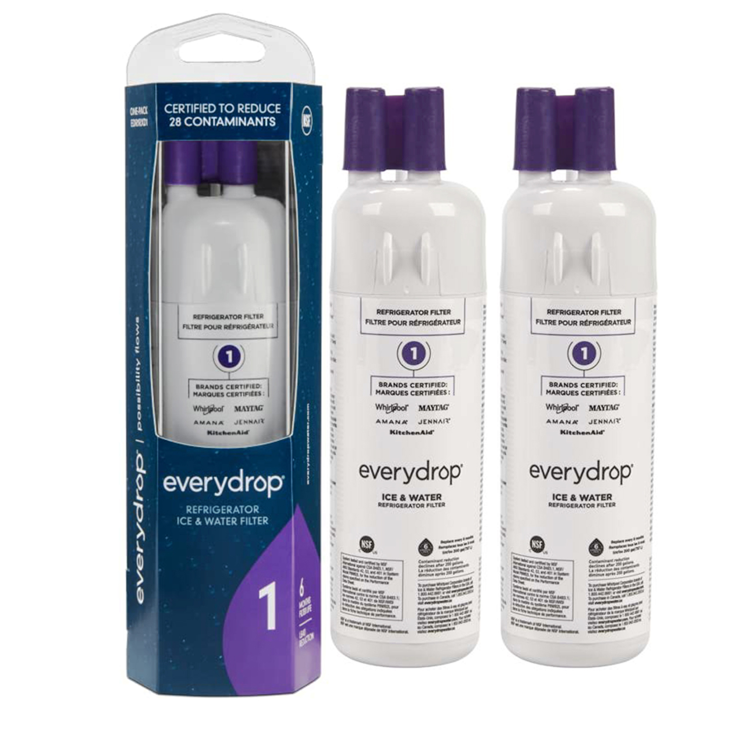 EveryDrop by Whirlpool Ice and Water Refrigerator Filter 1, EDR1RXD1