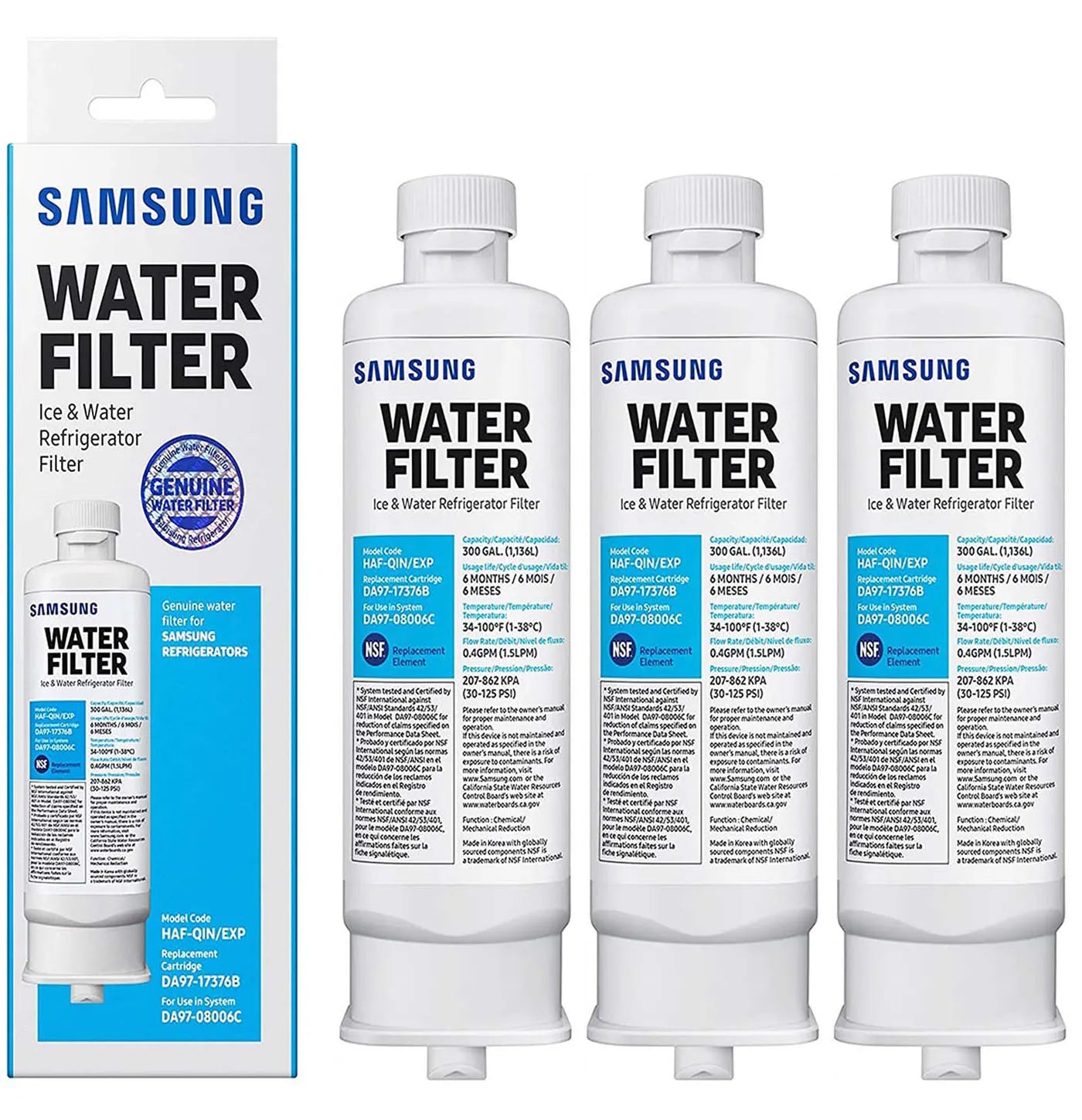Samsung DA97-17376B HAF-QIN/EXP Refrigerator Water Filter
