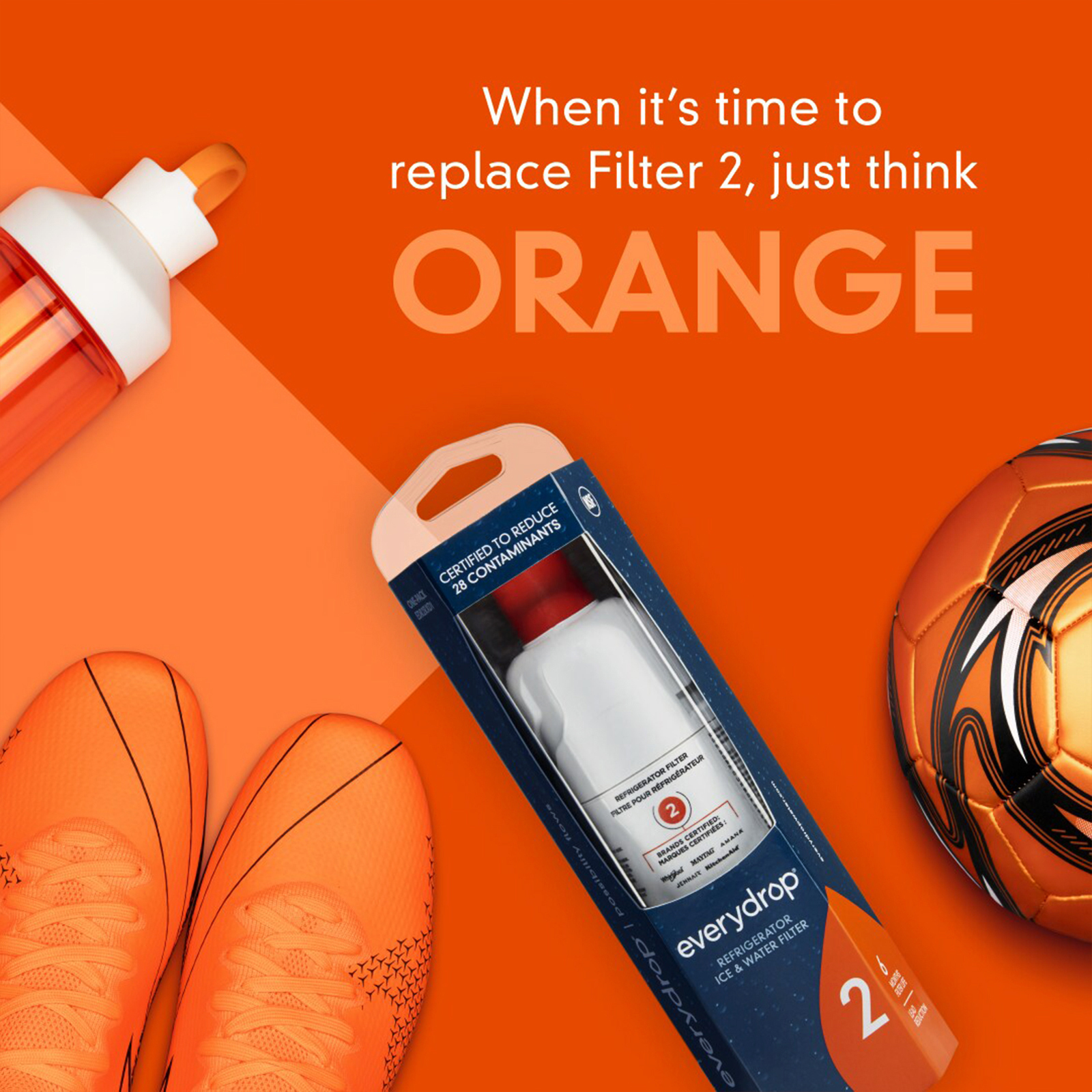 EveryDrop by Whirlpool Ice and Water Refrigerator Filter 2, EDR2RXD1