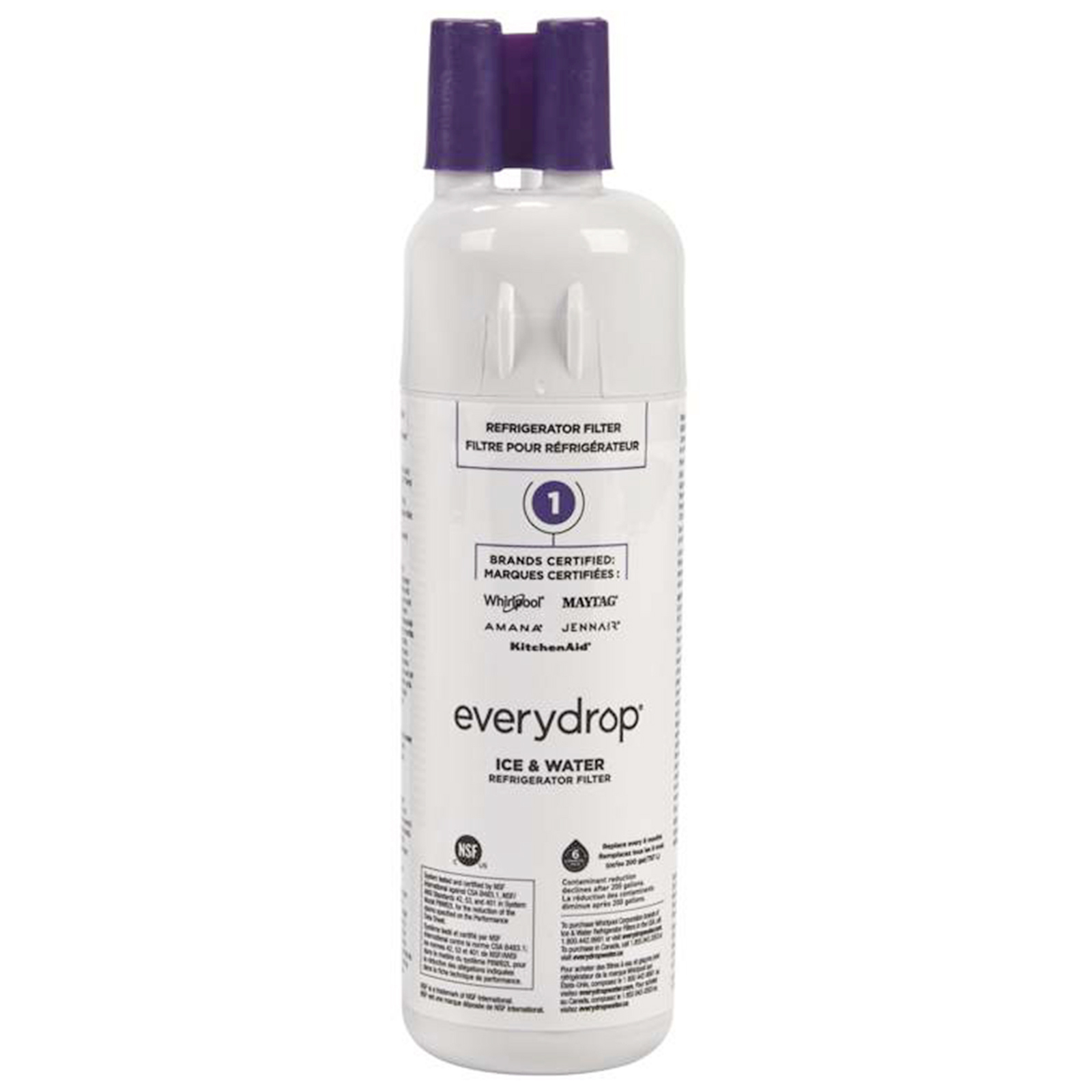 EveryDrop by Whirlpool Ice and Water Refrigerator Filter 1, EDR1RXD1