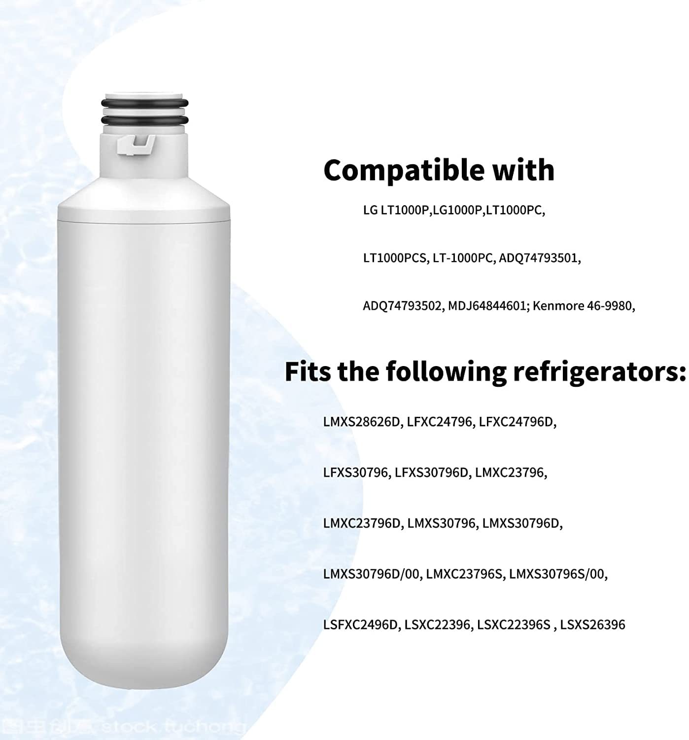 LG LT1000P,PC/PCS ADQ747935,ADQ74793501 Replacement Refrigerator Water Filter