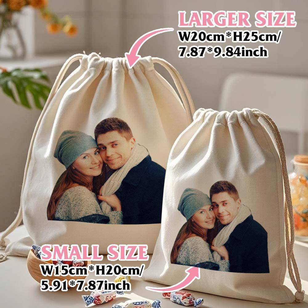 Custom Photo Drawstring Canvas Bag – Personalized Travel Organizer
