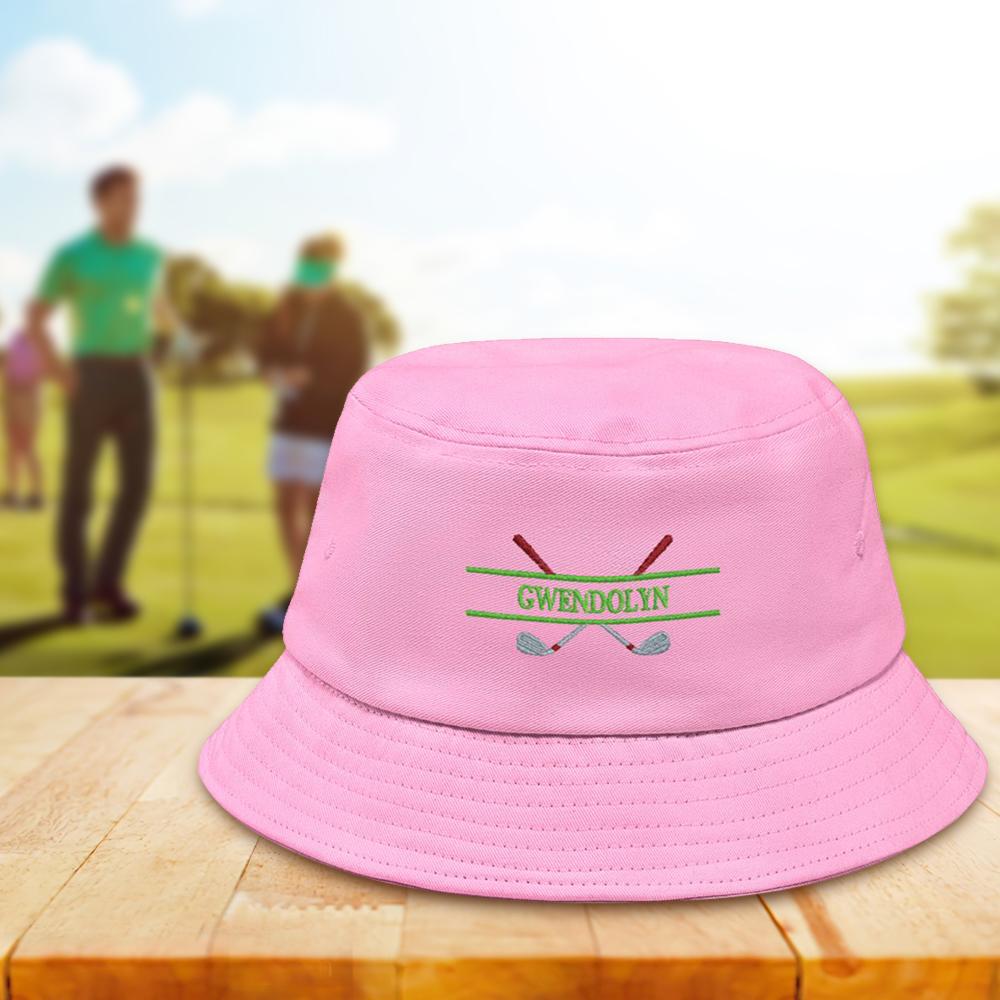 Custom Embroidery Golf Bucket Hat Personalized Name Fisherman Cap Gift for Golf Lover