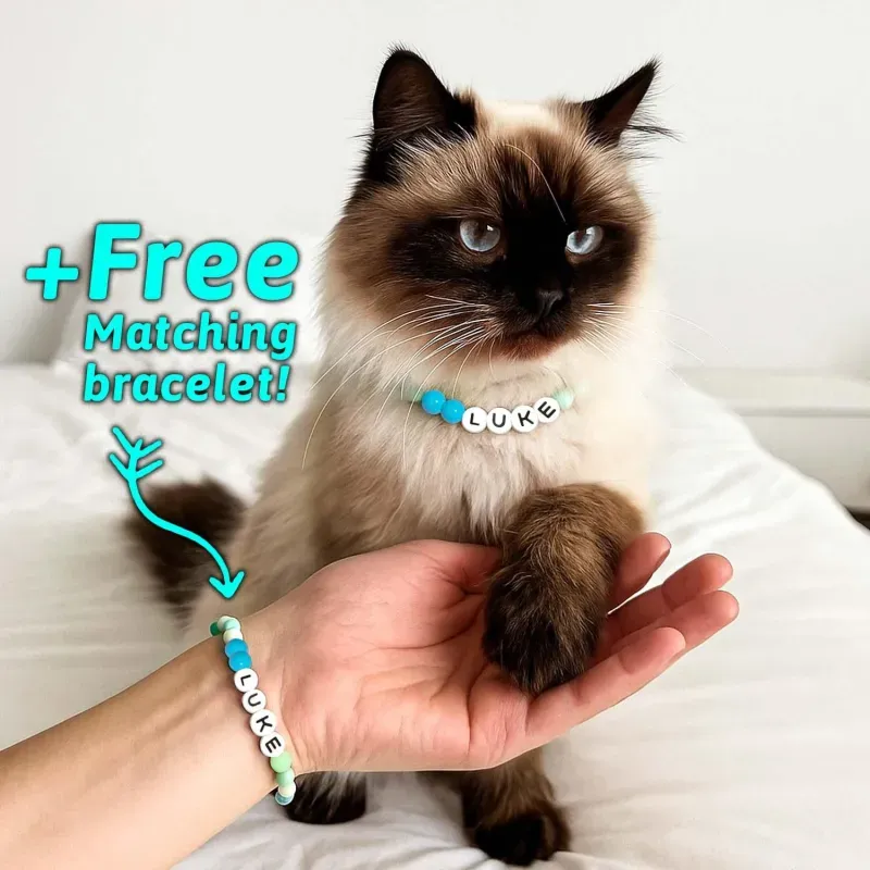 Personalized Pet Name Necklace – Comes with a Free Matching Bracelet