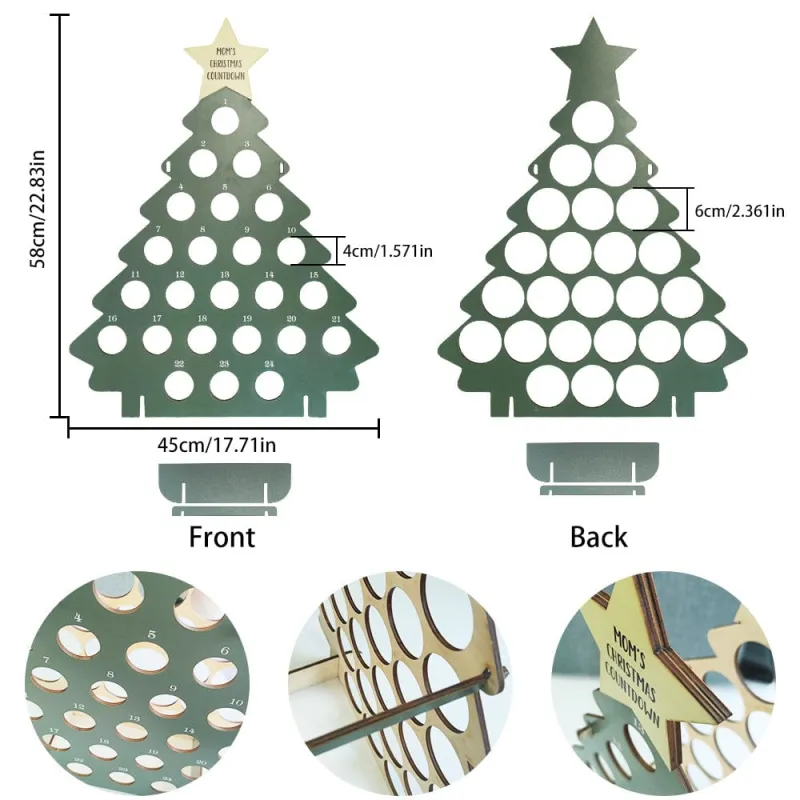 Personalized Mini Wine Bottle Christmas Countdown Tree Mini Wine Bottle Advent Calendar Unique Christmas Gifts