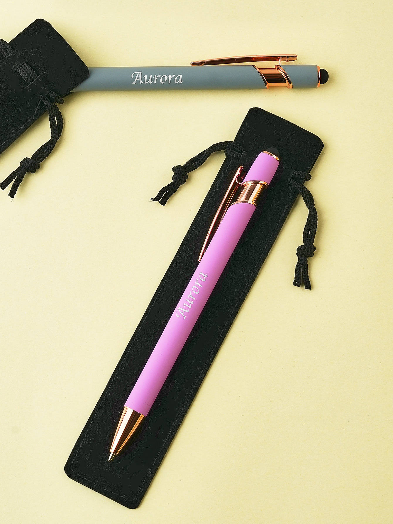 Custom Name Multifunction Ballpoint Pen with Drawstring Pouch Back to School Gift Birthday Gift Teacher’s Day Gift