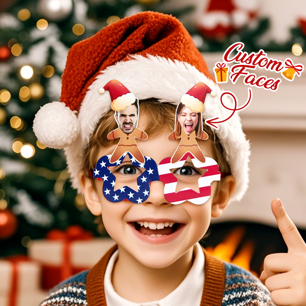 Personalized Photo Glasses Christmas Glasses Frame for Christmas Party Supplies Favors Photo Props