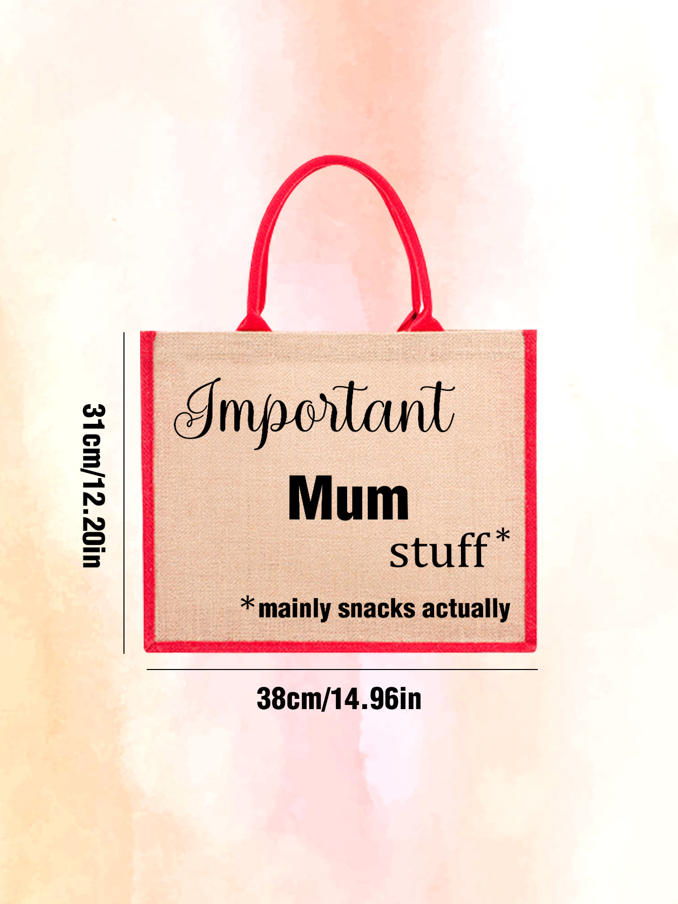 Custom Engraved Jute Tote Bag - Perfect Mother's Day & Thanksgiving Gift