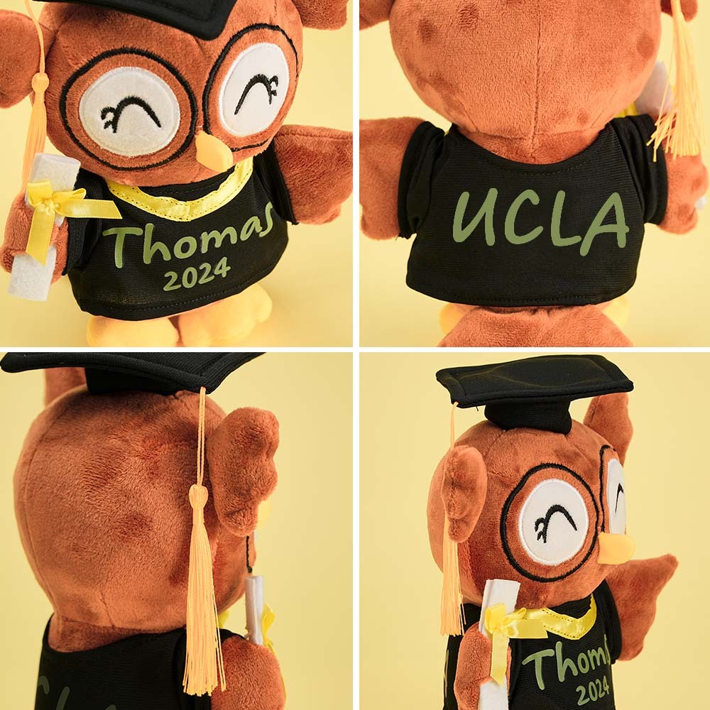 Personalized Owl Toy with Your Name and Graduation Date Celebrate Graduation Gifts