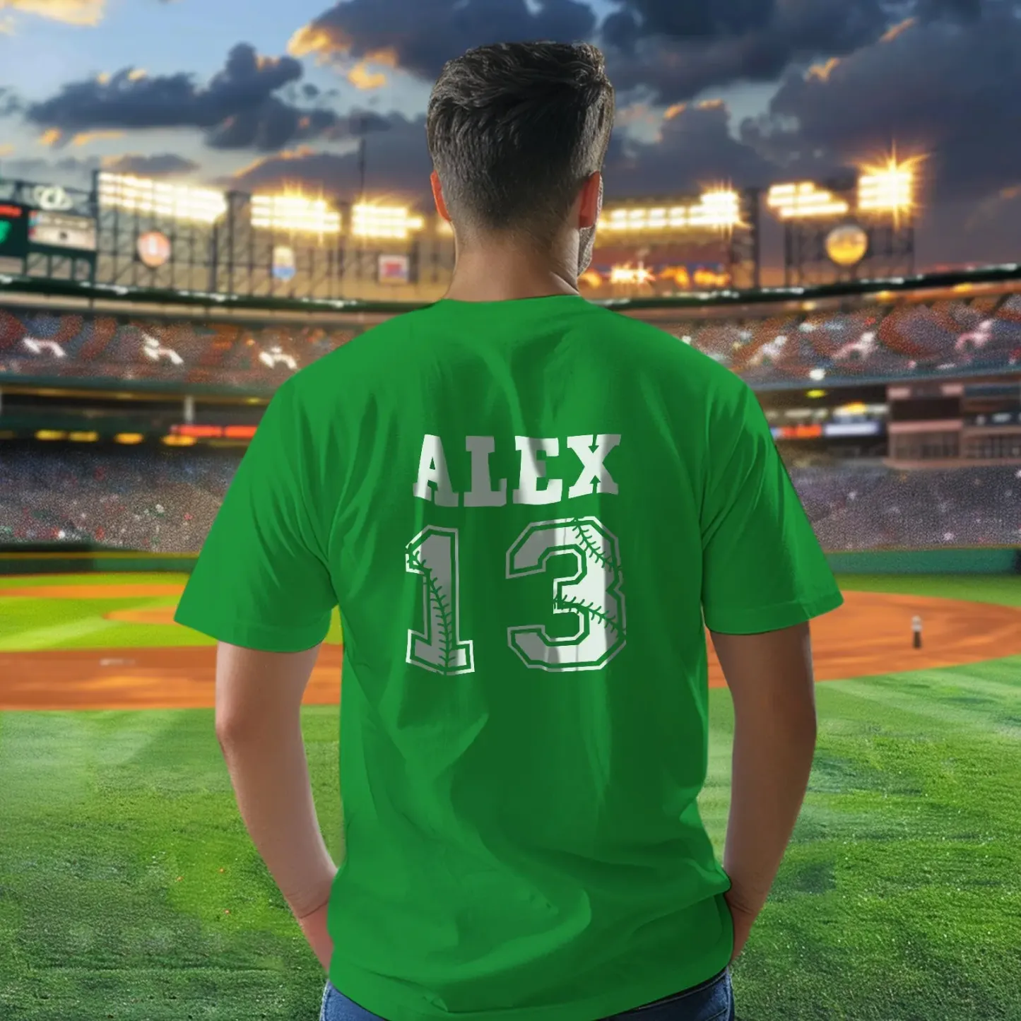 Personalized Baseball Name & Number Sports T-Shirt Back to School Gifts