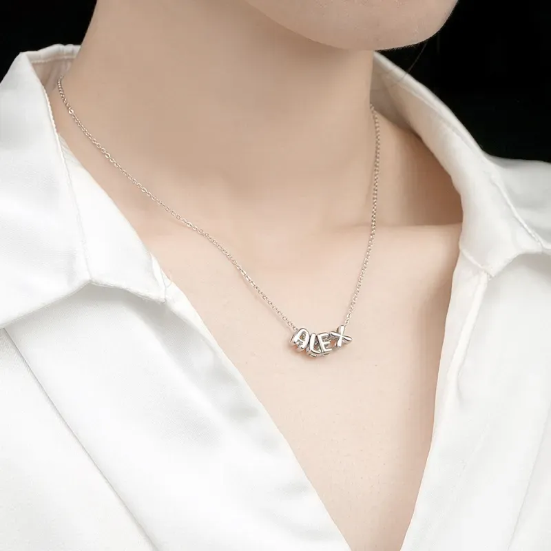 Personalized 3D Bubble Letters Name Necklace Fantastic Gift for All Your Loved Ones