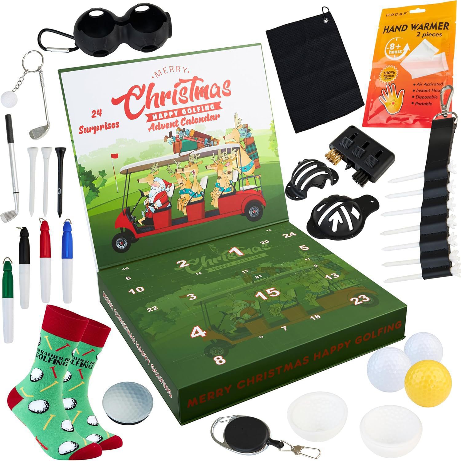 Golf Christmas Advent Box – Christmas Countdown Set Surprise Gift for Golf Lovers
