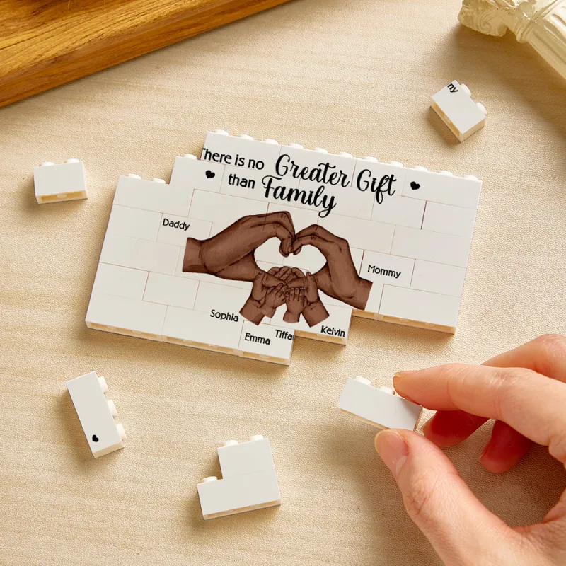 Personalized Building Brick Family Puzzle Building Brick Blocks Gift for Mother