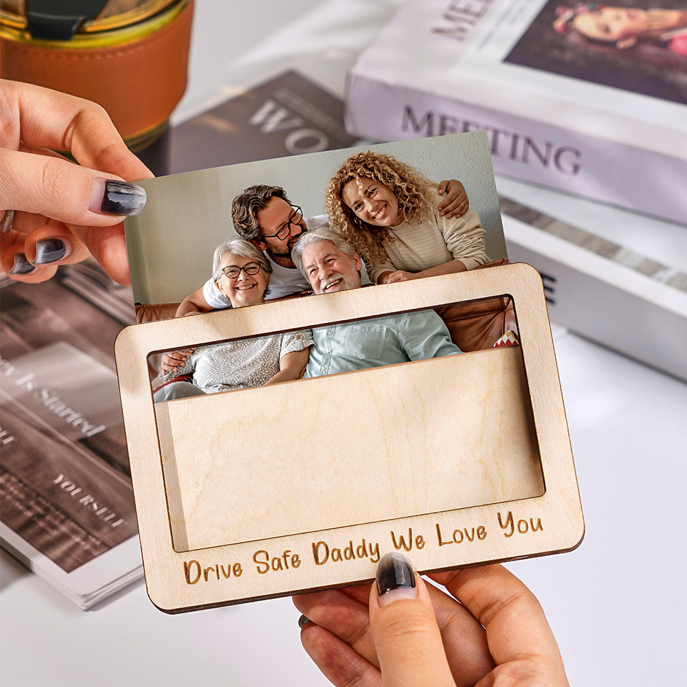 Personalized Photo Frame Car Sun Visor Clip Car Accessories Decoration Gift for Him