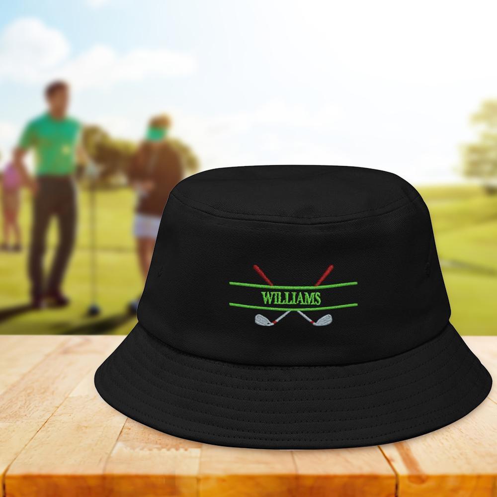Custom Embroidery Golf Bucket Hat Personalized Name Fisherman Cap Gift for Golf Lover