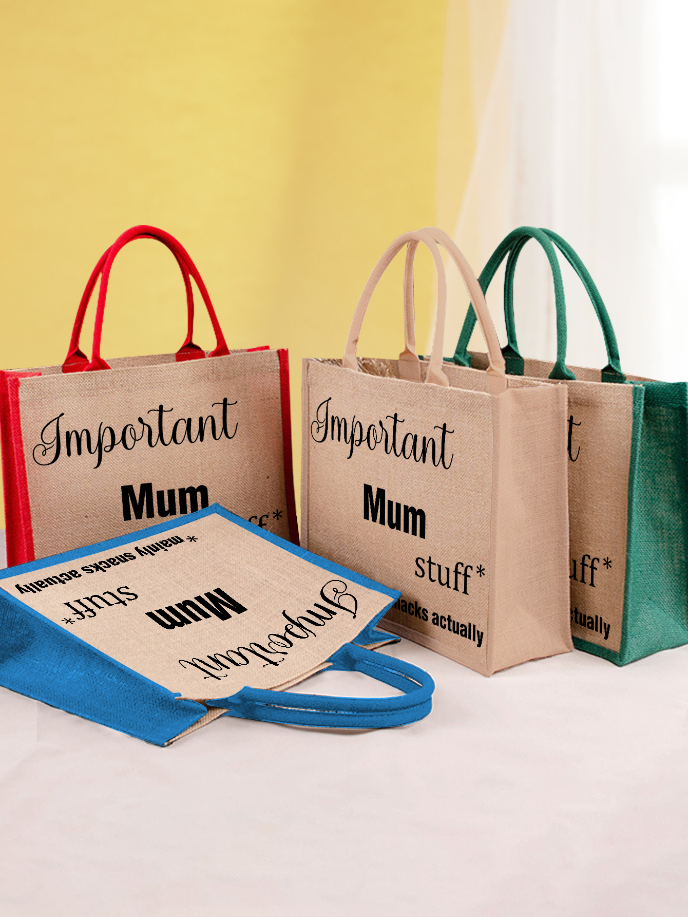 Custom Engraved Jute Tote Bag - Perfect Mother's Day & Thanksgiving Gift