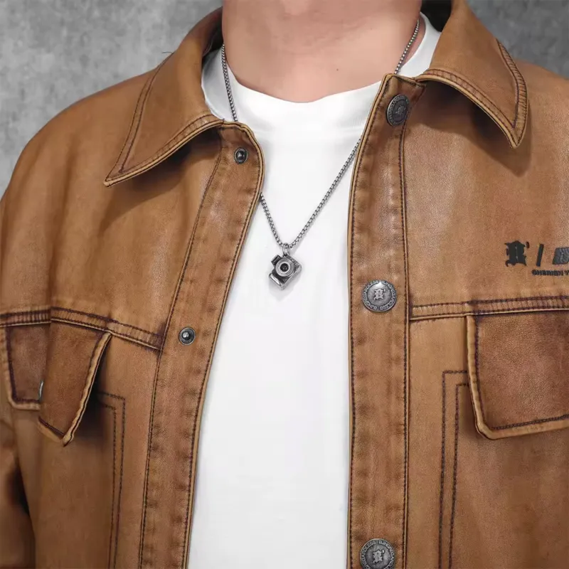 Personalized Photo Necklace Projection Gem Camera Necklace Anniversary Gifts for Him