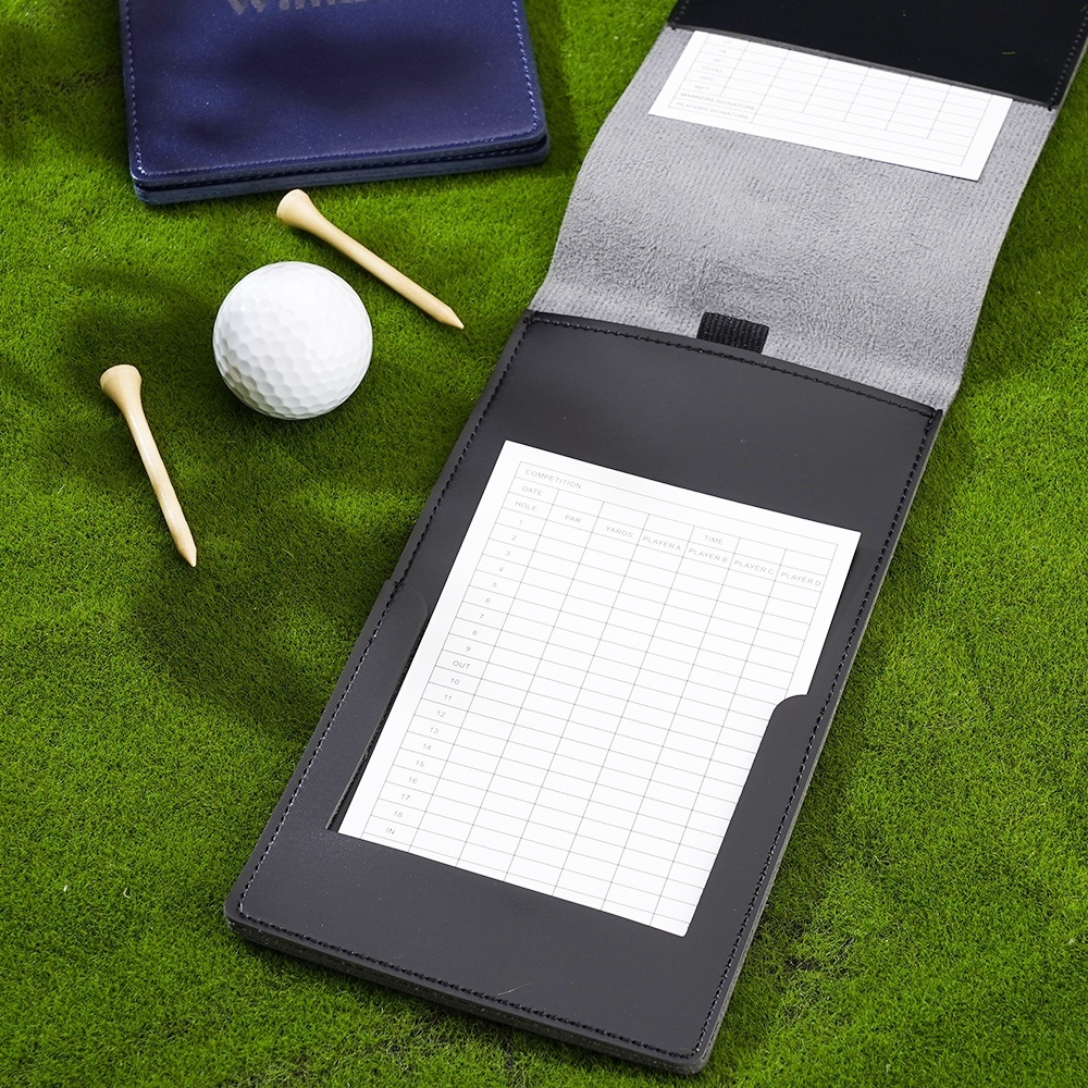 Personalized PU Leather Golf Scorecard Holder Anniversary Birthday Gift for Man Golf Lover