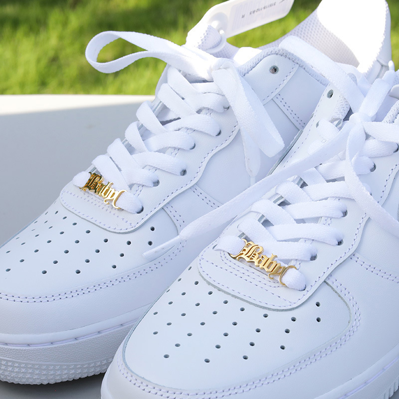 Personalized Name Metal Shoelace Charm Custom Shoe Buckle 1 pair