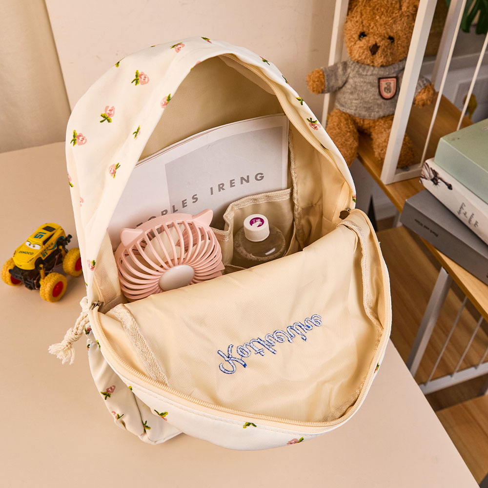 Personalized Schoolbag Flower Girl Student Customized Name Backpack Gift for Her