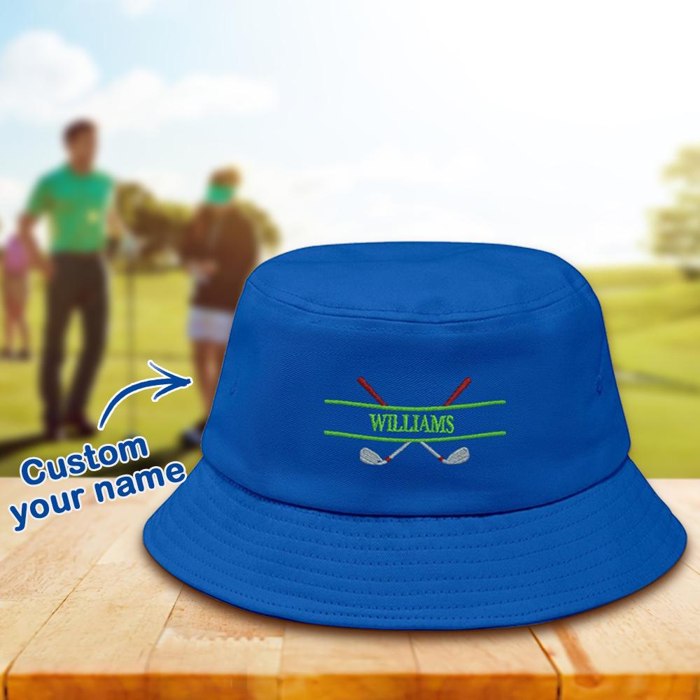 Custom Embroidery Golf Bucket Hat Personalized Name Fisherman Cap Gift for Golf Lover