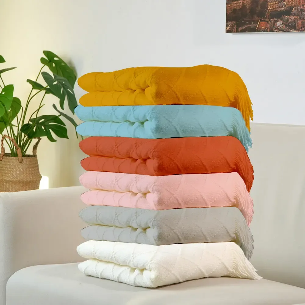 Personalized Tassel Blanket with Embroidered Name Gift for Kids