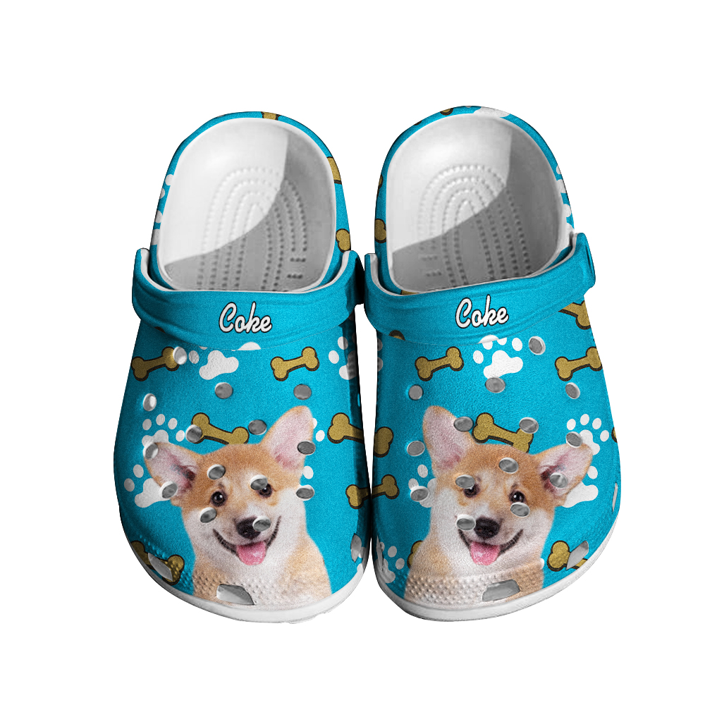 Personalized Pet Face Clogs Slipper with Name Funny Clog Birthday Gift for Pet Lover