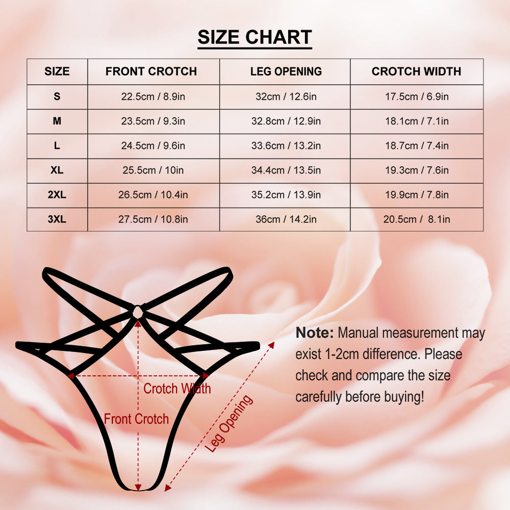 Custom Face Thong Women's Custom Printed Face Sexy Funny Gift