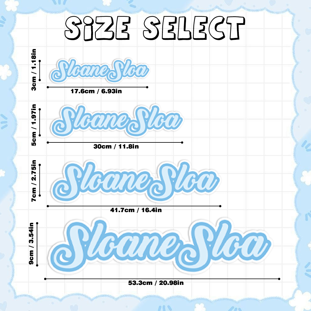 Custom Name Colorful Text Stickers Personalized Stationery for Back to School Gifts