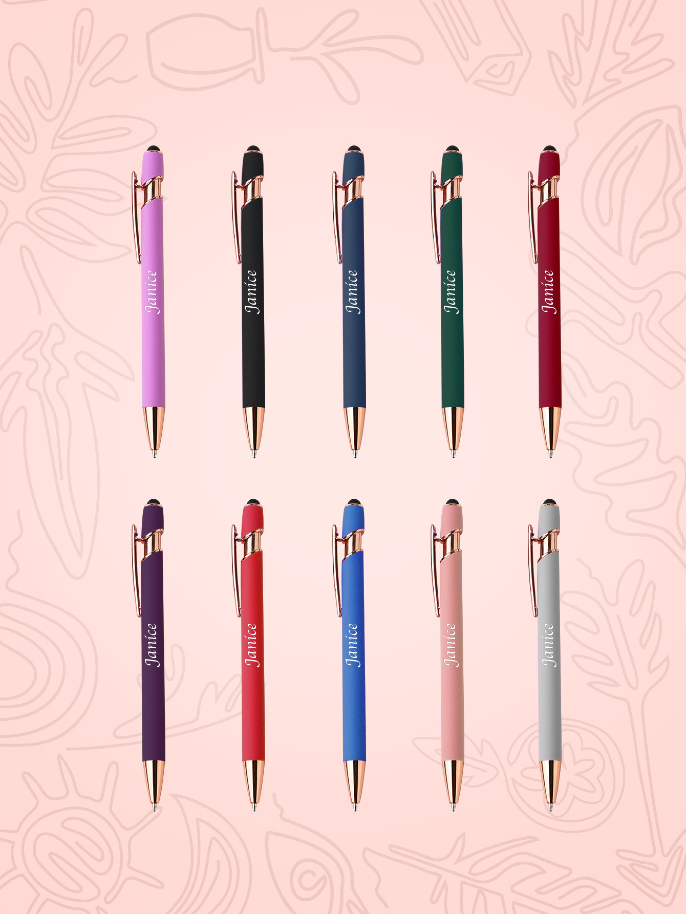 Custom Name Multifunction Ballpoint Pen with Drawstring Pouch Back to School Gift Birthday Gift Teacher’s Day Gift