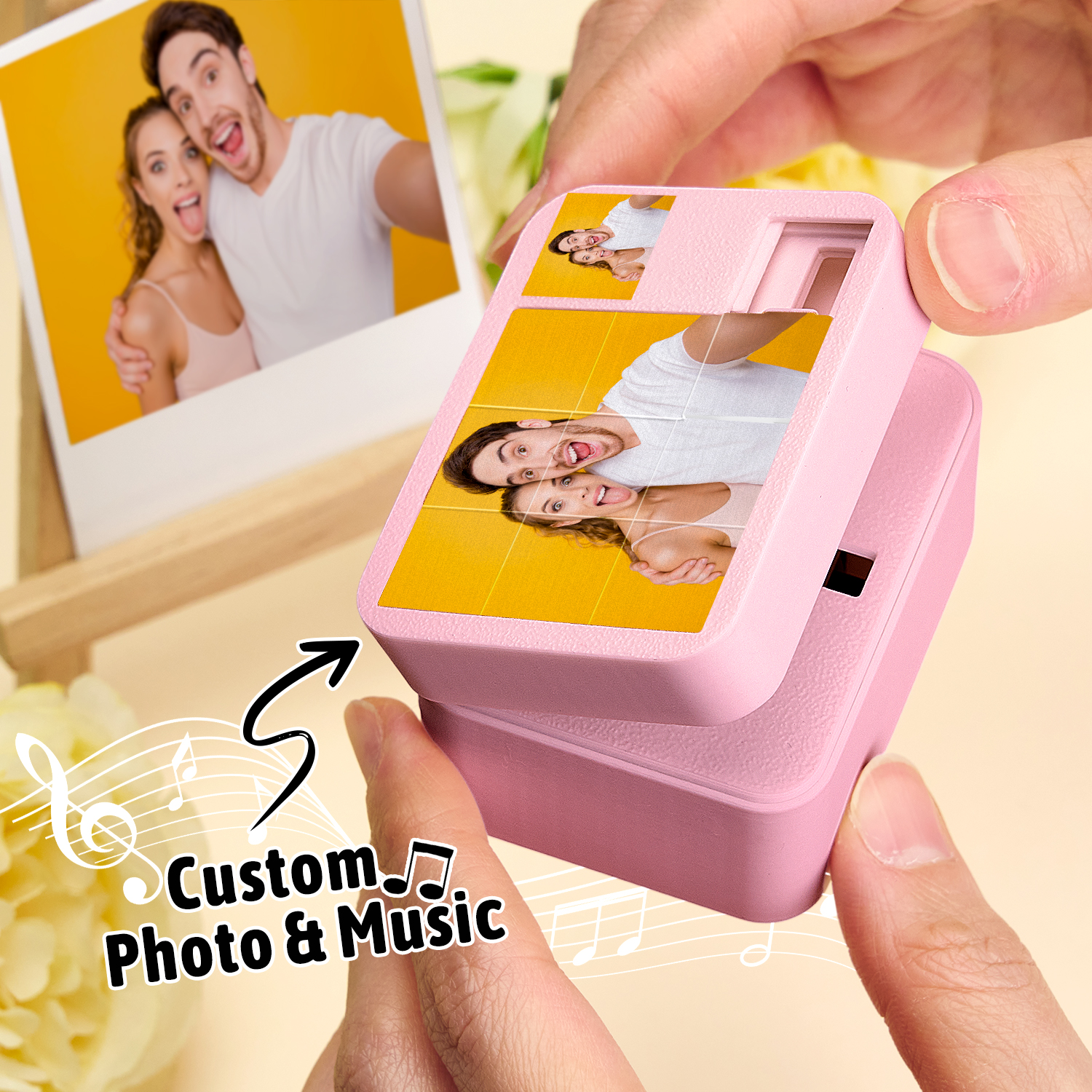 Custom Music Sliding Photo Puzzle Ring Box Unlock a Personalized Gift with Music Photo & Voice Christmas Gifts Wedding Gift