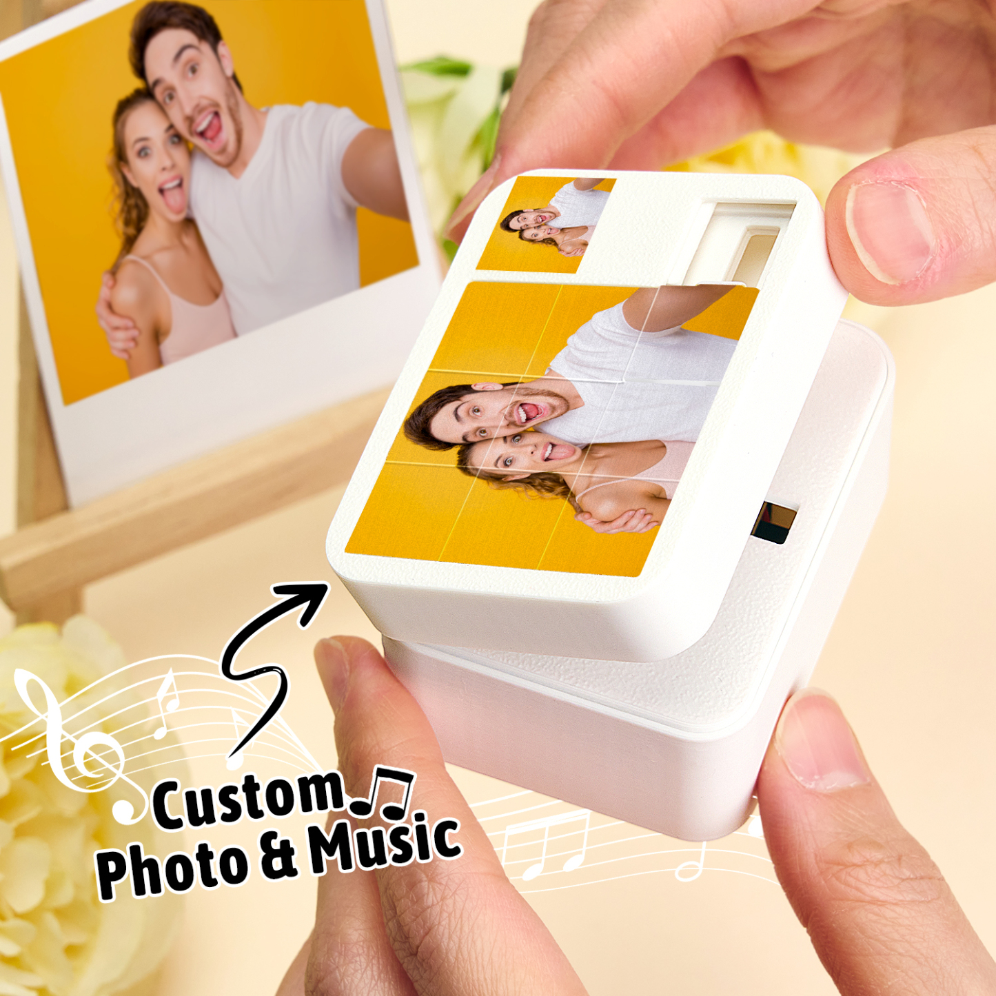 Custom Music Sliding Photo Puzzle Ring Box Unlock a Personalized Gift with Music Photo & Voice Christmas Gifts Wedding Gift