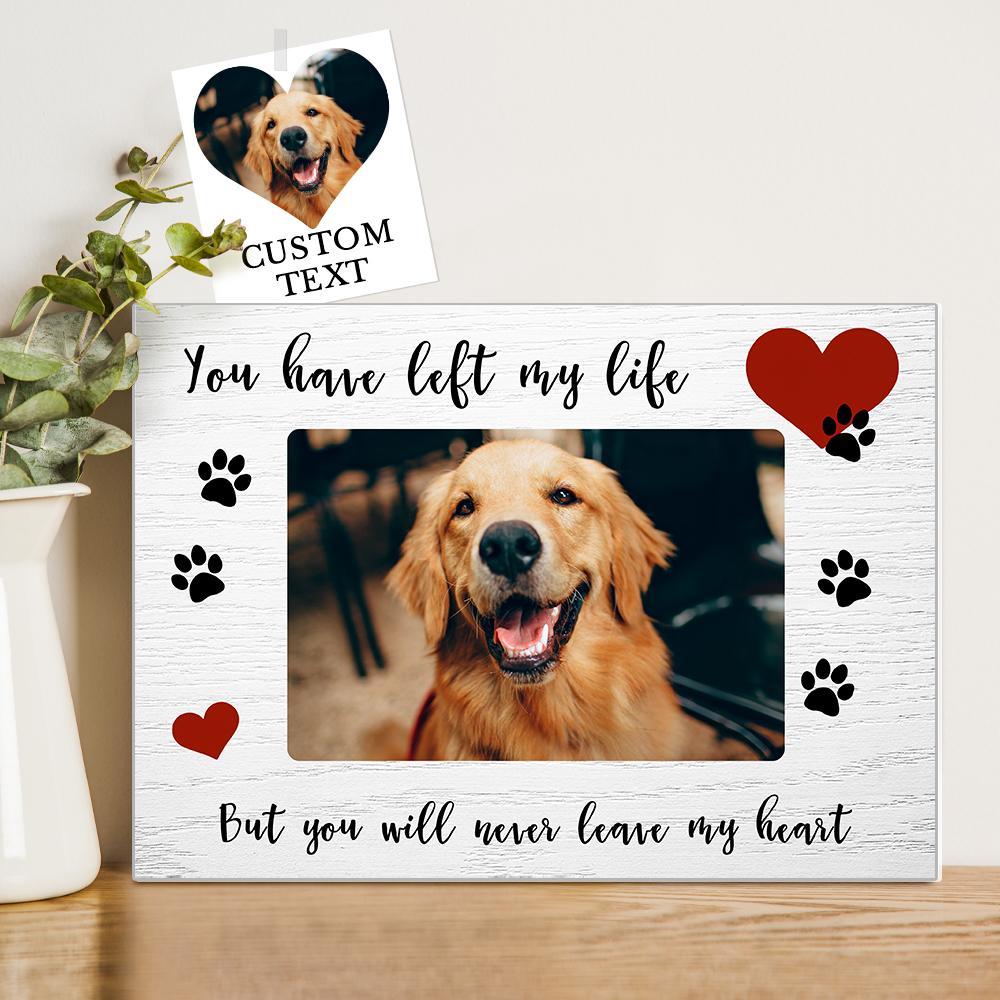 Custom Photo DIY Pet Memorial Picture Frame Pet Sympathy Photo Frame Gift for Pet Lovers