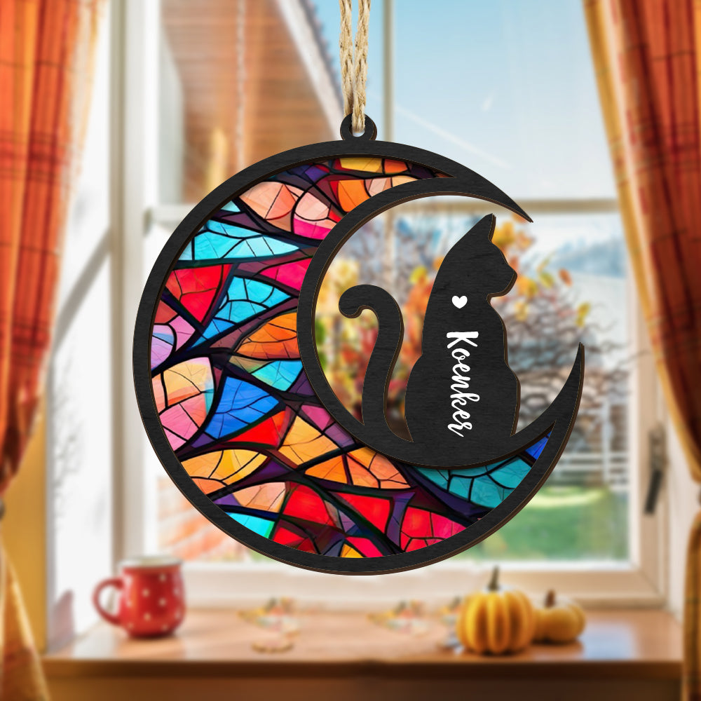 Custom Cat Memorial Suncatcher Pet Memorial Ornament Gifts for Pet Lovers