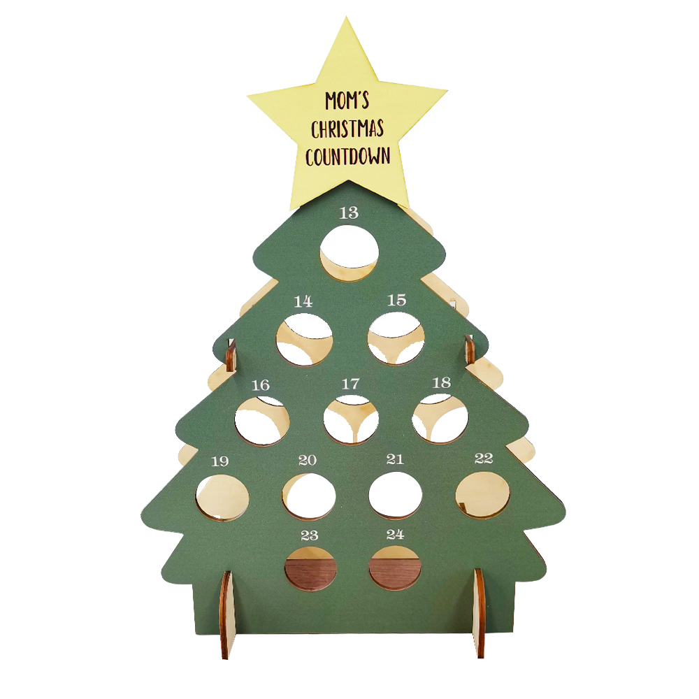 Personalized Mini Wine Bottle Christmas Countdown Tree Mini Wine Bottle Advent Calendar Unique Christmas Gifts