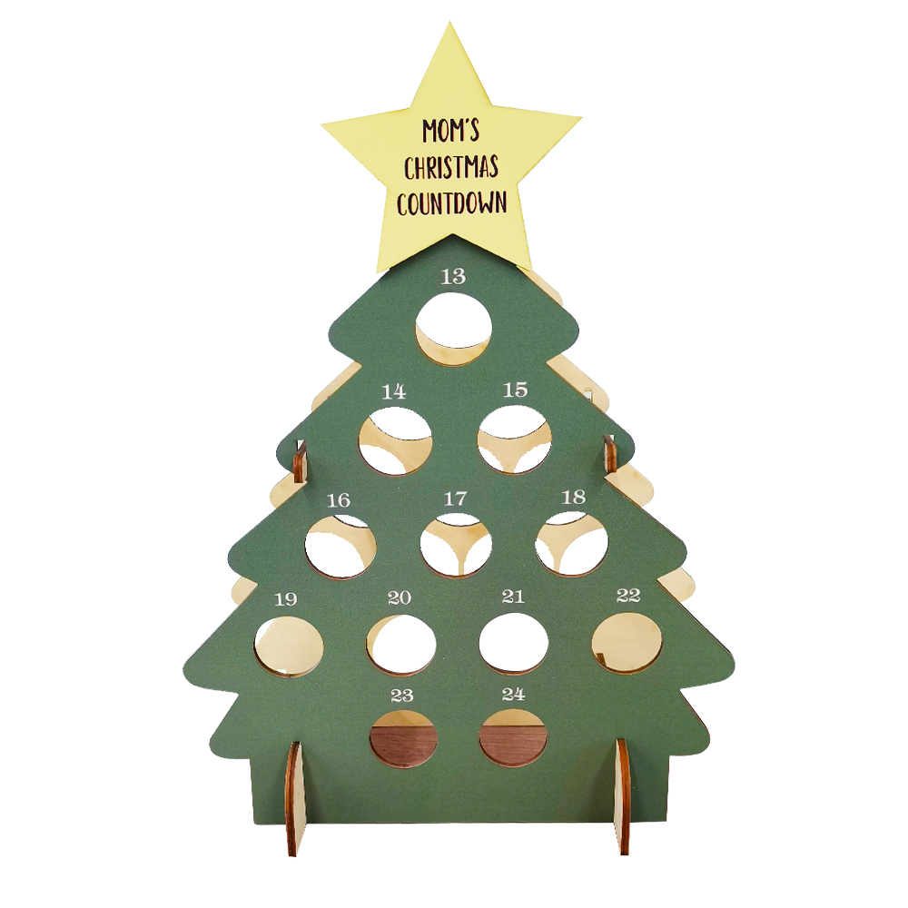 Personalized Mini Wine Bottle Christmas Countdown Tree Mini Wine Bottle Advent Calendar Unique Christmas Gifts