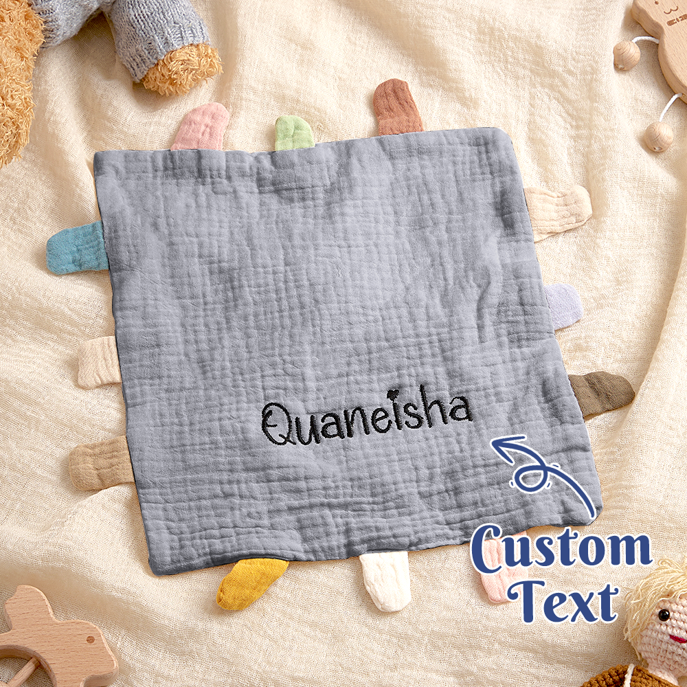 Personalized Soothe Towel Bibs Soft Sleeping Towel with Embroidered Name Gifts for Baby