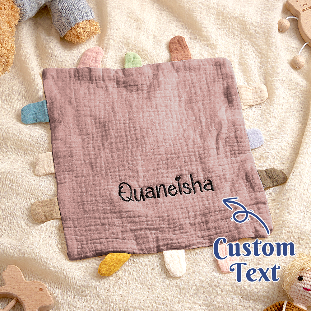 Personalized Soothe Towel Bibs Soft Sleeping Towel with Embroidered Name Gifts for Baby